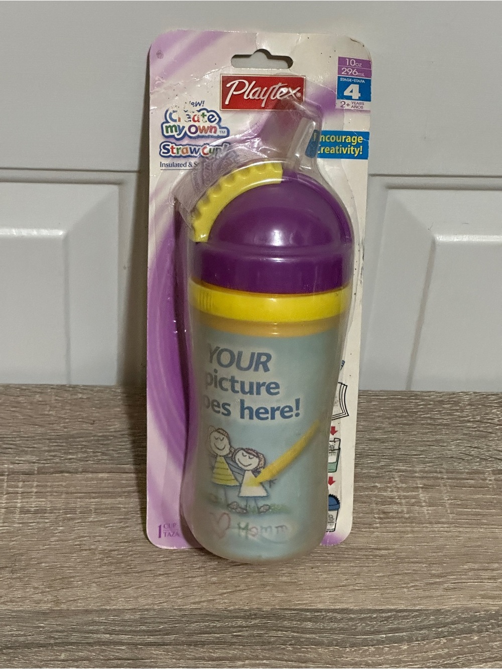 Playtex Create my Own Straw Cup 2007 10 Oz Spill Proof Insulated NEW Stage 4